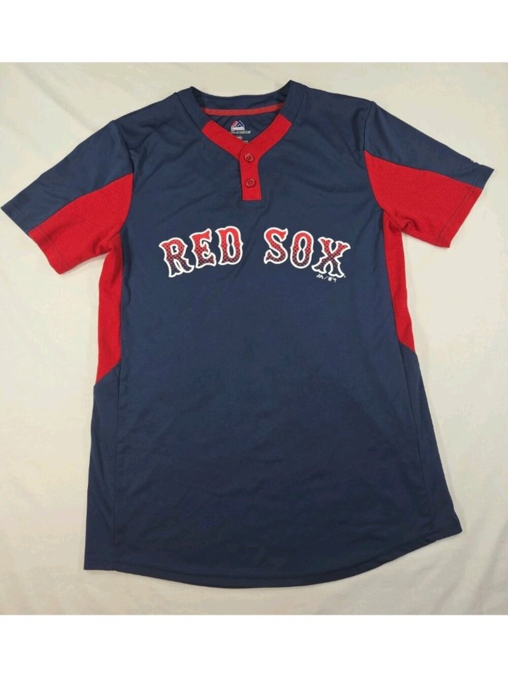 Boston Red Sox Majestic Cool Base V-Neck Jersey Men's Medium Short-Sleeve